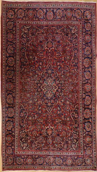 R7767 Handmade Antique Persian Kashan Rug