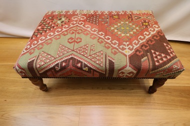 R7593 Handmade Turkish Kilim Ottoman Coffee Table