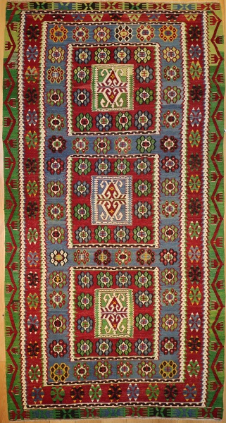 R7850 Handmade Turkish Ushak Kilim Rug