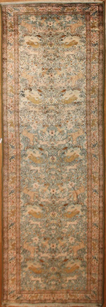 R7418 Indian Silk Kashmir Carpet Runner