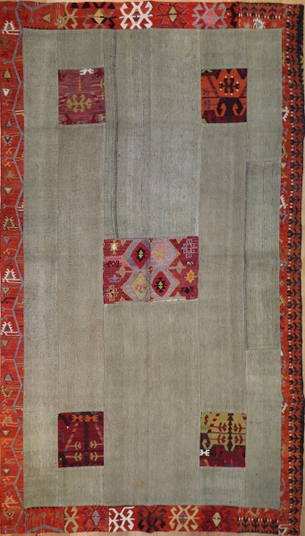 R3139 Kilim Patchwork Flatweave Rug