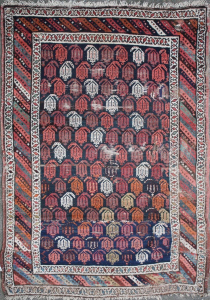 R1446 Antique Persian Kurdish Rug