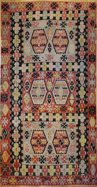 R8567 Large Antique Turkish Kilim Rugs