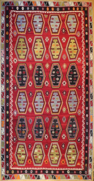 R6793 Large Sivas Turkish Kilim Rug