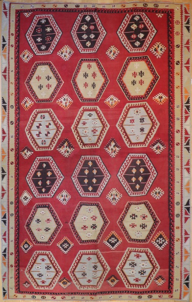 R6586 Large Turkish Kilim Rug