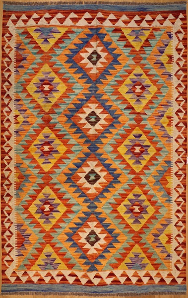 R8792 New Afghan Kilim Rug