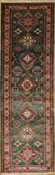 R7237 New Caucasian Kazak Carpet Runner