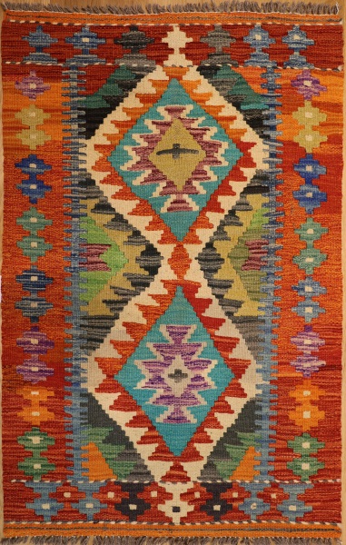 R3478 New Turkish Kilim Area Rug