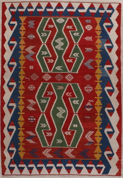 R6129 New Turkish Kilim Rug