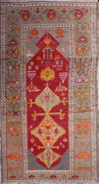 R459 Old Kazak Carpet Runner