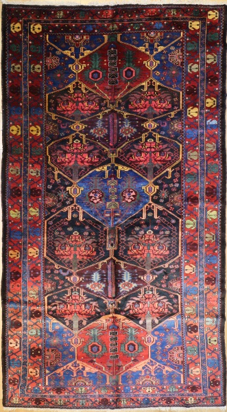 R7313 Persian Antique Bahktiari Carpet