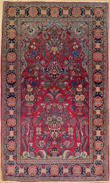 R8593 Persian Kashan Handmade Rug