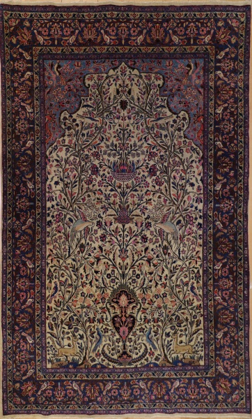 R5756 Persian Kerman Rug