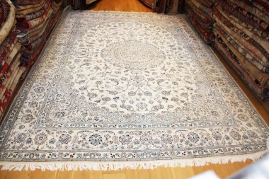 Persian Silk And Wool Nain Carpets 9750