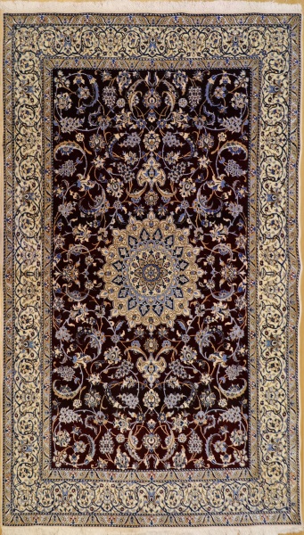 R4106 Persian Silk and wool Nain Rugs
