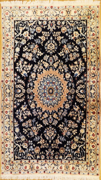 R8623 Persian Silk and Wool Nain Rugs