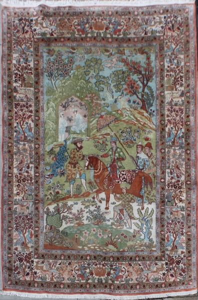 R7463 Fine Persian Silk Carpet