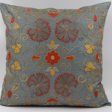 C6 Silk Suzani Cushion Cover