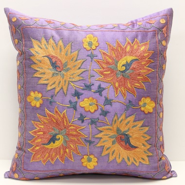 C6 Silk Suzani Cushion Cover