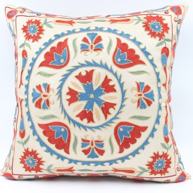 C32 Silk Suzani Cushion Cover