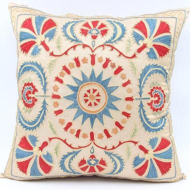 C34 Silk Suzani Cushion Cover