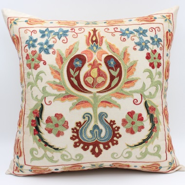 C41 Silk Suzani Cushion Cover