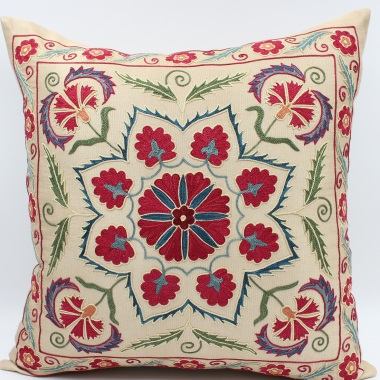 C57 Silk Suzani Cushion Cover