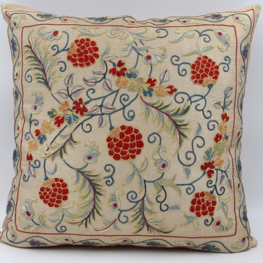 C58 Silk Suzani Cushion Cover