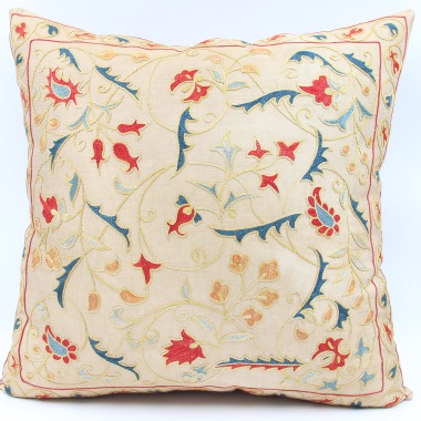 C68 Silk Suzani Cushion Cover