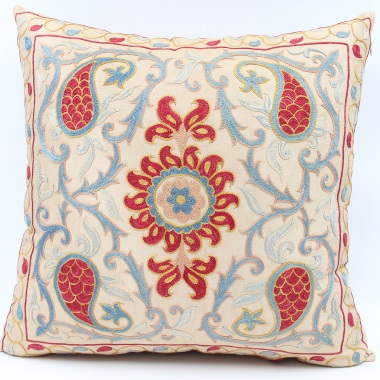 C76 Silk Suzani Cushion Cover