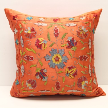 C63 Silk Suzani Cushion Pillow Cover