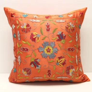 C63 Silk Suzani Cushion Pillow Cover