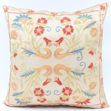 C65 Silk Suzani Cushion Pillow Cover