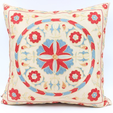 C81 Silk Suzani Pillow Cover