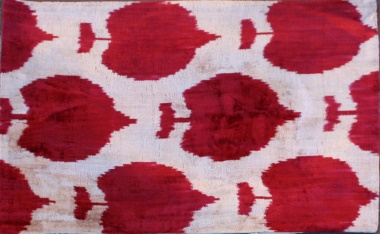 P9 Silk Velvet Ikat Pillow Cover