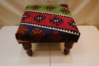 R4528 Square Small Kilim Stool