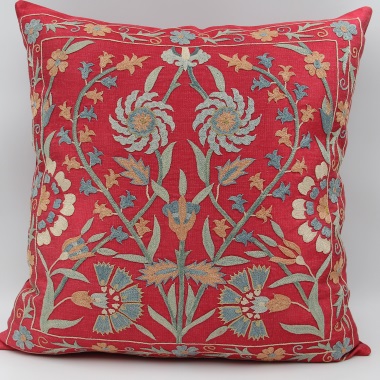C20 Suzani Silk Cushion Pillow Cover