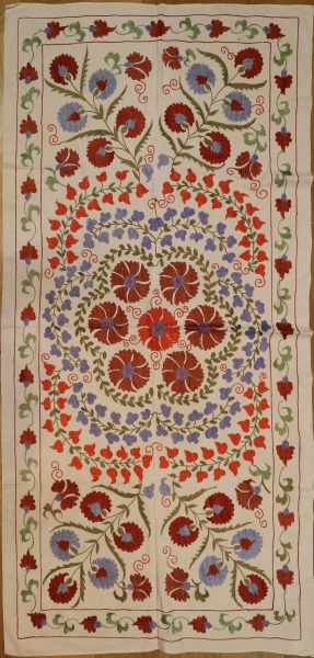 R4876 Suzani textile silk embroidery