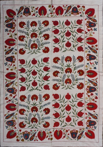 R4876 Suzani textile silk embroidery