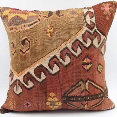 L690 Turkish Anatolian Kilim Cushion Cover