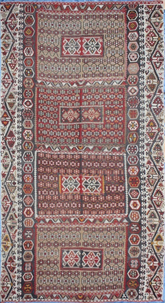 R7116 Beautiful Turkish Gomergen Kilim Rug