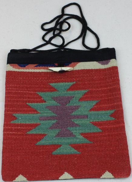 Turkish Hand-woven Anatolian Kilim Handbag H6