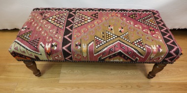 R4391 Turkish Kilim Bench Stool
