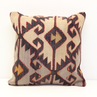 639 12x12 Beige Cushion Turkish Pillow Traditional Cover Throw Pillow Kilim Pillow Rug Pillow Couch Case Pillow Cover