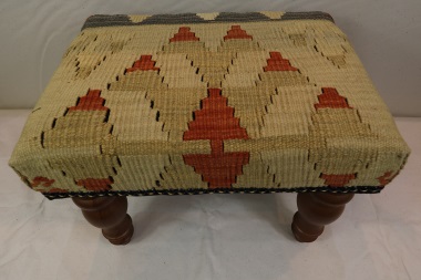 R4064 Turkish Kilim Footstool