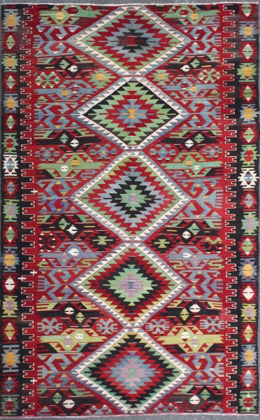 R7491 Turkish Kula Kilim Rug