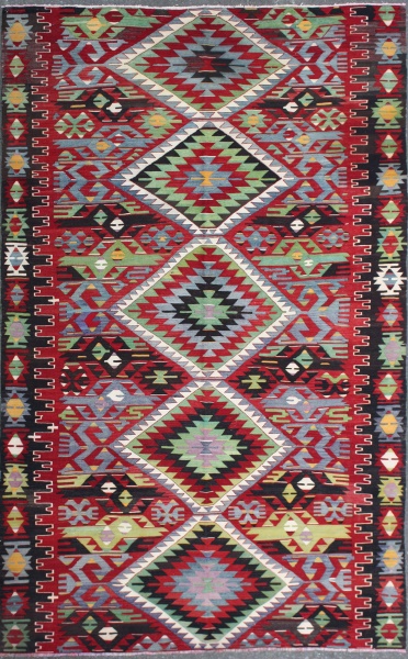 R7491 Turkish Kula Kilim Rug