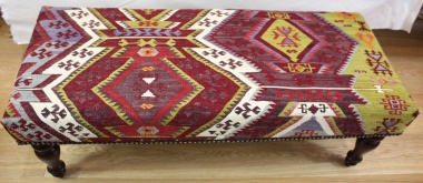 R4096 Turkish Large Bench Kilim Stool