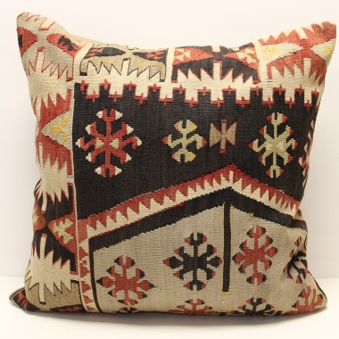 XL409 Turkish Traditional Wool Kilim Cushion Cover