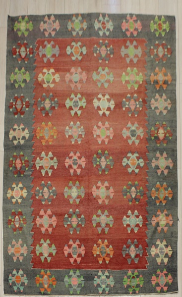 R8013 Turkish Vintage Koprubasi Kilim Rug